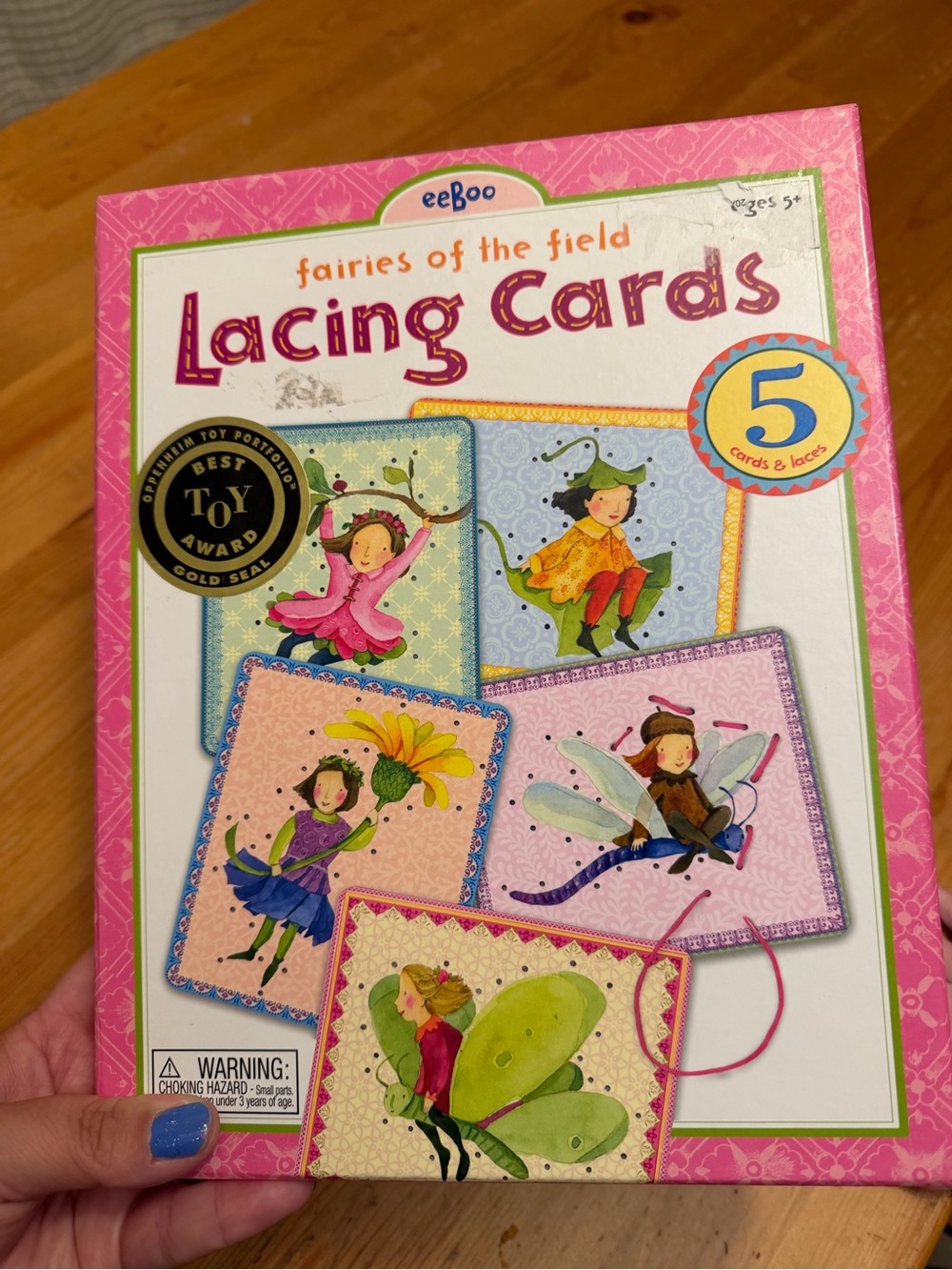 2006 eeboo fairies of the field lacing cards